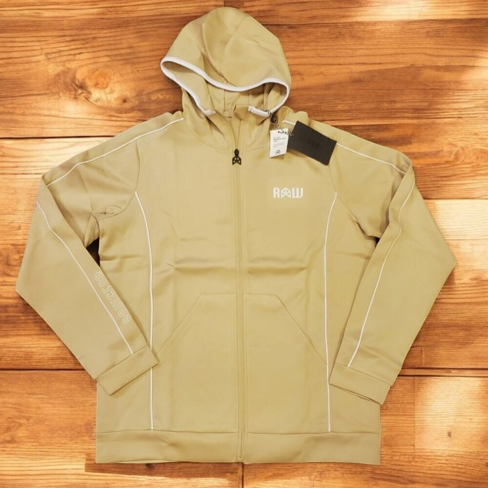 Rawgear Full Zip Up hoodie Men's Size XL Light Sand‎ Color #RG507 Streetwear NWT